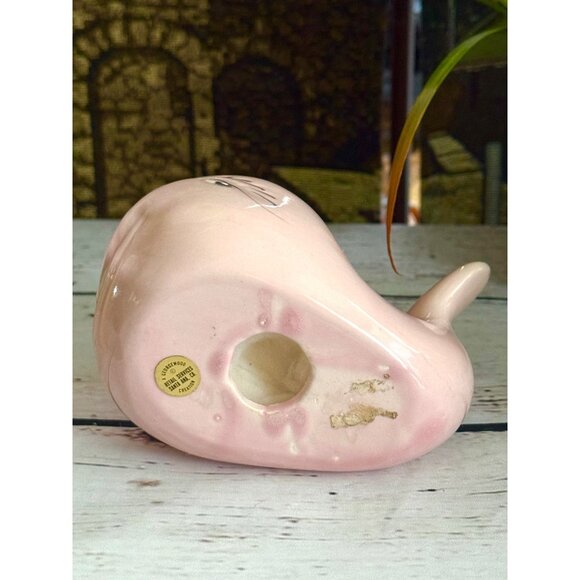 Vintage A. Georgewood Creation Ceramic Whale Figurine w/Glossy Glaze - Picture 8 of 9